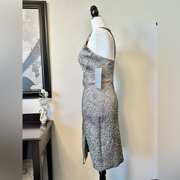 THEIA Metallic Brocade Dress - Picture 8 of 16